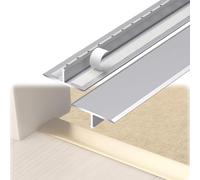 Aluminum T Molding Trim & Floor Transition Strips for Laminate Planks and Tile, Flat Divider Strip for Door Thresholds and Flooring Gaps, 22mm Width