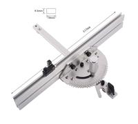 Aluminum Table Saw Miter Gauge with 27 Angle Stops for 5° Increments, 180° Range, Compatible with Contractor and Full-Size Saws, T-Slot and Standard Miter Slots D