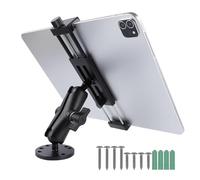 Aluminum Tablet Holder with Heavy Duty Drill Base Compatible with iPad Pro Mini 4.7"-15" Samsung Galaxy Tab Tablets, Car Tablet Holder for Truck, Business, Boat, Dashboard