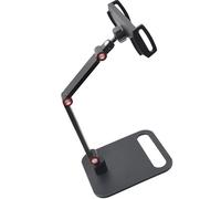 Aluminum Tablets Holder Monitor Stand With Expandable Clamp Fit 4.7inch-18inch Screens Vertical Horizontal Viewing Aluminum Adjustable Monitor Stand