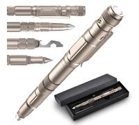 Aluminum Tactical Pen with LED Flashlight - Glass Breaker, Bottle Opener & Hex Wrench | Compact Gift for Dad, Grandpa