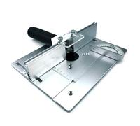 Aluminum Tapered Table with Auxiliary Tool Transparent Panel Engraving Router Foldable Woodworking Cutter Precision Edge Guide Silver Finish