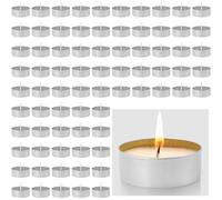 Aluminum Tea Light with Wicks - 100Pcs Tealight Wick Holders Candle Bases 3.8×1.4 cm, Round Wax Melt Tins Jars, Empty Container for Candle DIY Accessories