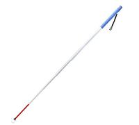 Aluminum Telescopic Blind Cane with Rolling Tip 12 inch-59 inch，with 2 Tips (Blue Handle)