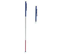 Aluminum Telescopic Blind Cane with Rolling Tip 39cm-123cm (15.4 inch-48.4 inch), with 2 Tips (Blue Handle)