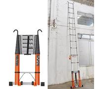 Aluminum Telescopic Ladder 8m/7m/6m/5m/4m/3m/2m Foldable with Hooks Lightweight Compact Design for Home and RV Use Versatile Extension Step Ladder