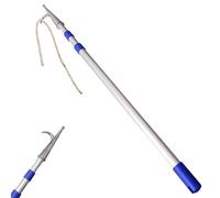 Aluminum Telescoping Boat Hook Pole, Telescopic Pool Safety Hook, Docking Pole Telescopic Boating Poles, Adjustable Length, for Boat Yacht Ship Swimming Pool Emergency Response(3m)