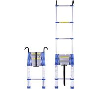 Aluminum Telescoping Extension Ladder 10FT/8m/6m/5m/4m - 150kg Load Capacity Lightweight Portable Ideal for Home Roof Attic & Outdoor Use 2.1m Size