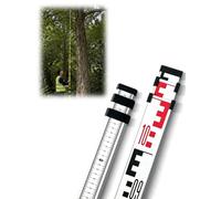 Aluminum Telescoping Rod 3-10 Meter, 1mm Scale for Construction Survey | Thickened Aluminum Body, Stainless Steel Base, for Mining Roads, Vehicle Height & Farm Leveling