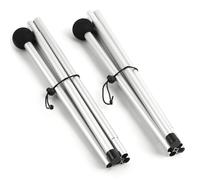 Aluminum Tent Poles Replacement, 2 Set 6.6ft Foldable Replacement Tent Poles Sun Shade with Tie-Down Ropes Lightweight Pole Repair Kit for Camping, Hiking, Backpacking, Outdoor