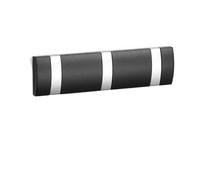 Aluminum Thickened Invisible Hook, Non Perforated Folding Hanger Wall Hooks Coat Clothes Holder Rack(Black/Quicksilver-3 Hooks)