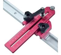 Aluminum Thin Rip Jig for Table Saws with For 38 x 34 T Slot Compatibility, Featuring Stable Support and For Precision Cutting Guide for Woodworking(Red)