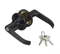 Aluminum Three Rod Lock for Interior Bathroom Doors in Homes with Dual Ball and Lever Locking Function Support (45-65 red)