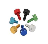 Aluminum Thumb Screw M3 M4 M5 M6*6/8/10/12/16/20 Anodized Colourful Knurled Computer Case Hand Tighten 5pcs/lot(Green,12MM_M5 5PCS)