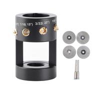 Aluminum TIG Sharpener Welding Tungsten Grinder Head Tool, TIG Welding Electrode Grinder Tool with 2pcs Connecting Rods 4pcs Grinding Wheels 1/16in 1/8in and 3/32in Tungsten Needles