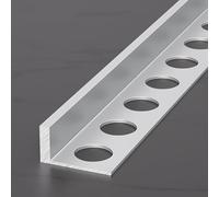 Aluminum Tile Ed Trim 125cm - 2 Pieces, Lightweight & Profile for Renovat & Masonry Projects, Gap Sp Bar (Opt 6, 12mm)