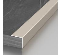 Aluminum Tile Ed Trim 90cm - 3 Pieces, Smooth &Protector for Wall & Fur Renovat, Ideal for Heavy-Du Use (Milcaffee, 20x20mm)