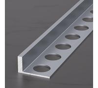 Aluminum Tile Ed Trim Profile 125cm - 2 Pieces, Lightweight & Sp Bar, Perfect for Renovat & Masonry Projects (Opt 7, 12mm)
