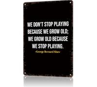 Aluminum Tin Sign George Bernard Shaw Quotes Poster For Man Cave Basement Pub Farmhouse Diner Cafe Outdoor Wall Decor 12x8 inch