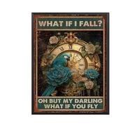 Aluminum Tin Signs What If I Fall Oh But My Darling What If You Fly For Home Decor Lover Gifts Wall Decor 8x12 inches Metal Frame