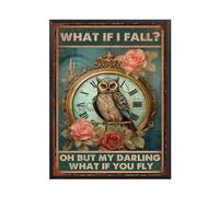 Aluminum Tin Signs What If I Fall Oh But My Darling What If You Fly For Vintage Decor For Home Bar Room Diner Garage Kitchen 8x12 inches Metal Frame