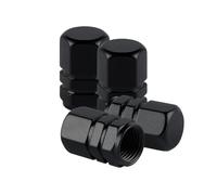 Aluminum Tire Valve Stem Caps For Citroen C4 E-C4 2022-2024, Hexagon Dustproof Air Valve Cover Accessories Multiple Solid Colors Optional 8 Pack,Black