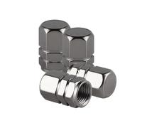 Aluminum Tire Valve Stem Caps For Hyundai Tucson Ⅲ SUV 2015 2016 2017 2018 2019 2020, Hexagon Dustproof Air Valve Cover Accessories Multiple Solid Colors Optional 8 Pack,Grey