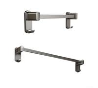 Aluminum Towel Rack for Bathroom Wall Use Rustproof Material with Integrated Hooks for Daily Storage (30+50cm)
