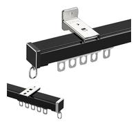 Aluminum Track Ceiling-Wall Mount Quiet Room Divider Rod for Living Room & Shower - Versatile & Sleek