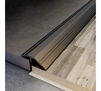 Aluminum Transition Profile 516mm Height Adjustment 2 Pieces 80cm/100cm/120cm/130cm Black Floor Transition Strip Ideal for Bridging Gaps Between Floors