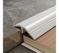 Aluminum Transition Profile 516mm Height Adjustment Set of 2 1m Length Silver Floor Transition Strip for Bridging Gaps Ideal for Home Flooring Solutions