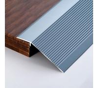 Aluminum Transition Profile for Height Adjustment 315mm/620mm/1040mm 90cm Length 100mm Width Gap Bridging Floor Strip Gray Abschlussprofil Durable Übergangsleiste