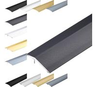 Aluminum Transition Strip 90cm for Laminate Waterproof Floor Trim Black Decorative Edge for Doorways & Thresholds 35mm Wide (1.4in) Durable & Stylish