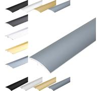 Aluminum Transition Strip 90cm Laminate Floor Edge Trim Waterproof Gray Threshold Cover for Doorways 20mm Wide Baseboard Molding Durable Floor Transition Solution