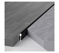 Aluminum Transition Strip, T Molding Doorways Floor Transitions Edge Trim,Door Thresholds Edge Trim for Door Threshold and Joining Flooring Gaps of Laminate Planks Tile ( Color : Black , Size : 2.9x11