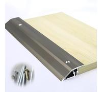 Aluminum Transition StripHeight Adjustment Profile for 1018mm Floors Gray 5.5x130cmDurable Floor Transition Solution for Smooth Surface Bridging