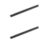 Aluminum Triangular Scale Ruler -with Laser Etched Scales,Chamfered Edges - Perfect for Blueprint, Drafting, Engineering,Student Use (Black,2pcs)