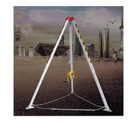 Aluminum Tripod Fall Rescue Kit with Adjustable Winch for Confined Space SafetyEssential Aerial Safety Equipment for Industrial Work and Emergency Response
