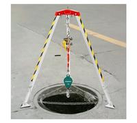 Aluminum Tripod Rescue System - Traditional Tripod Kit for Confined Spaces 1200 lb 1800 lb 2600 lb Winch for Manholes Tunnels Cable Trenches and Wells