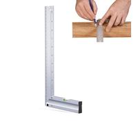 Aluminum Try Mitre Square, 90 Degree Angles Ruler Square for Engineer Carpenter, Machinist Square, Stainless Steel Angle with Aluminium Alloy Handle for Woodworking Carpenters