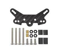 Aluminum TT-02B Front Rear Uprights Steering Arms Shocks Damper Stay Compatible With Tamiya TT02B Upgrades Parts 1/10 RC Buggy Chassis 54558(Carbon Front Damper)