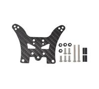 Aluminum TT-02B Front Rear Uprights Steering Arms Shocks Damper Stay Compatible With Tamiya TT02B Upgrades Parts 1/10 RC Buggy Chassis 54558(Carbon Rear Damper)