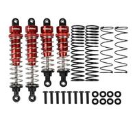 Aluminum TT-02B Front Rear Uprights Steering Arms Shocks Damper Stay Compatible With Tamiya TT02B Upgrades Parts 1/10 RC Buggy Chassis 54558(Red Shocks)