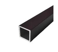 Aluminum Tube Black Aluminum Square Pipe Rectangular Tube Lightweight Durable Decoration Outdoor(495MM X 1PCS_100X100X2MM)