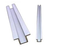 Aluminum Tube U Shape Aluminum Track Outside Width 4-10mm Length 50cm U-Channel with Edge Expansion Joint Card Slot(7x6x10mm,50cm x 2pcs)