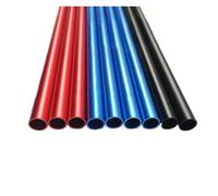 Aluminum Tubes Length 500mm 6063 Aluminium Pipe Anodized Aluminum Tube OD 5-20mm Colored Aluminum Alloy Tube Wine Red/Treasure Blue/Matte Black Aluminium Pipe(Wine Red,5x1x500mm 2pcs)