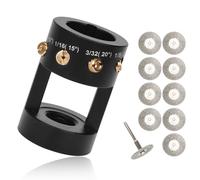 Aluminum Tungsten Electrode Sharpener Grinder for TIG Welding, TIG Sharpener Welding Tungsten Grinder Head TIG Welding Tool with 4 Multi-Angle Cut-Off Slots and 10 Grinding Discs Replacement