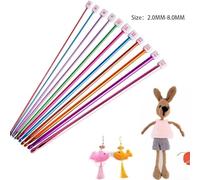 Aluminum Tunisian Afghan Crochet Hook 1PCS, 10 6 Inch for Crafting and DIY Projects (2.0mm)