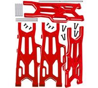 Aluminum Upgrades Parts Suspension Arms Set for 1/10 Kraton Outcast V2 4S BLX,Front Rear Suspension Arms Hops Up,Replace Parts: ARA330711 ARA330710.Red