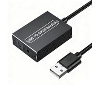Aluminum USB Audio Converter Providing Simultaneous Analog and Digital Audio Outputs for Multiplatform Use (1.2 m)